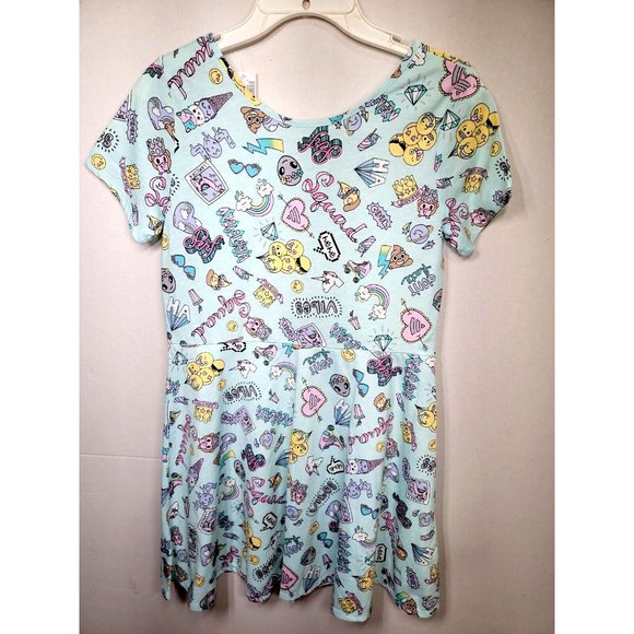The Childrens Place Girls Blue Coral Squad Skater Dress Size XXL ( 16 )